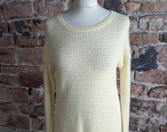 Pull 360 100 % pur cachemire, col bateau, style filet. POSTE GRATUITE AU ROYAUME-UNI