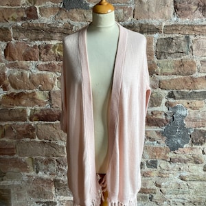 Subtle Luxury 100% Pure Cashmere Edge To Edge Cap Sleeve Cardigan. FREE UK POST