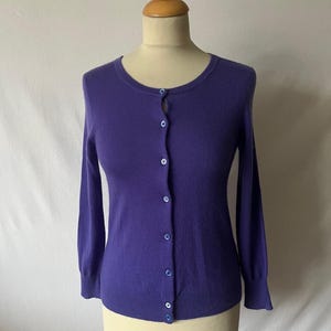 Maglione Cardigan J.Crew Lilla Taglia L – Cotone, Manica Lunga, Nuovo Con Etichette - Foto 3