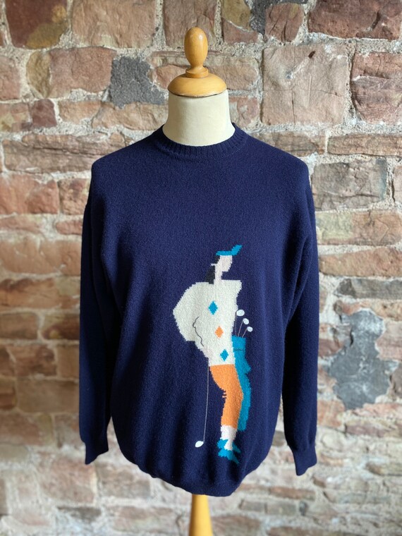 Pringle Sports 100% Pure New Wool Crew Neck Sweater. Free UK Post