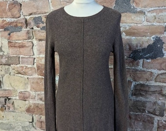 Philosophy 100% Pure Cashmere Boat Neck Long Sweater/Dress. FREE UK POST