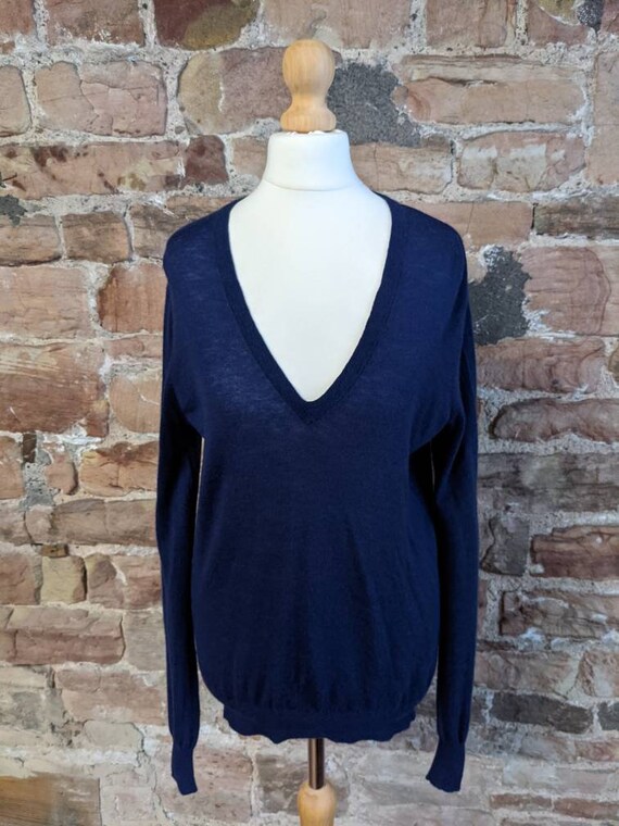 Pure Fine Cashmere V Neck Sweater With 