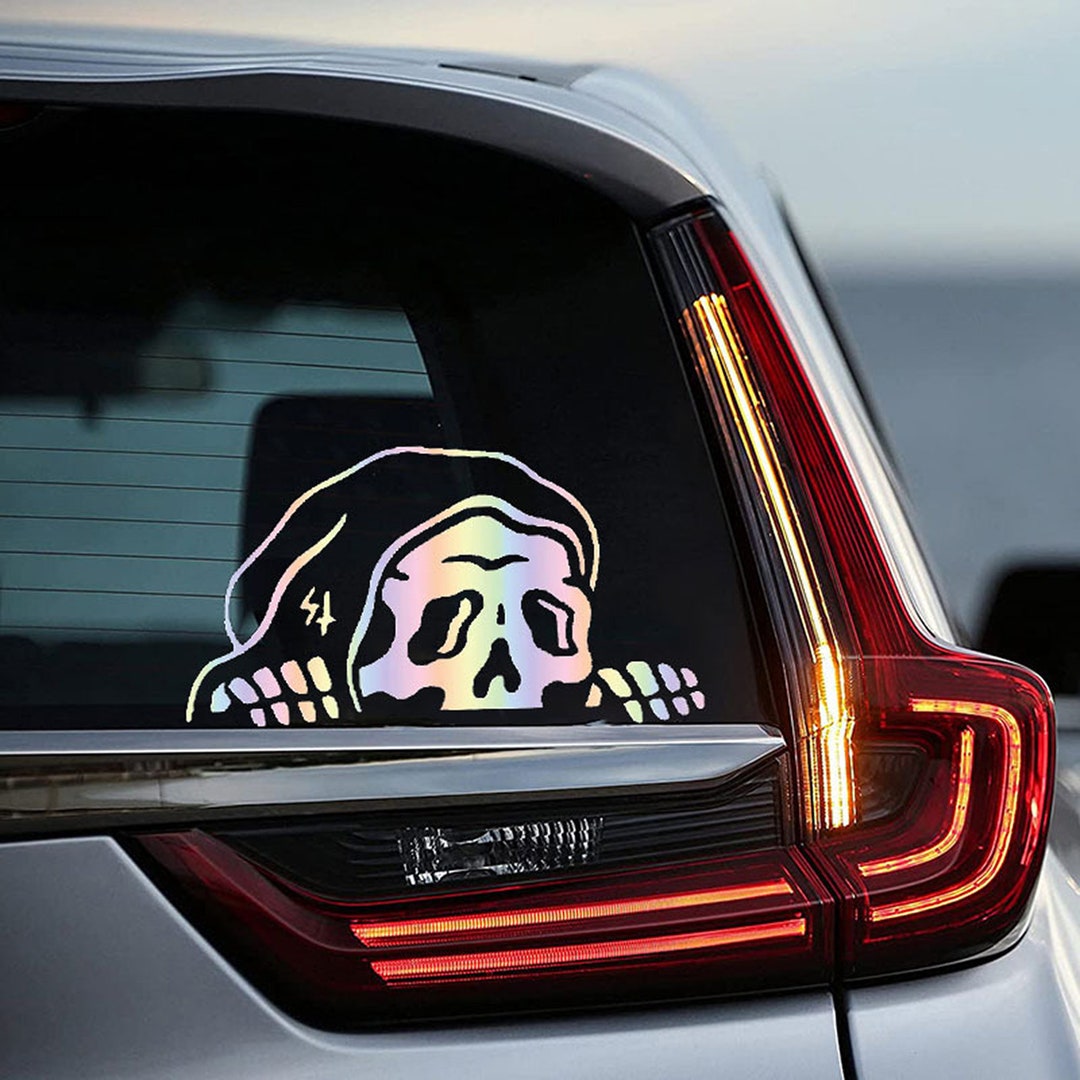 Skull Decal Halloween Car Decal Windshield Wiper Decal Rear Etsy