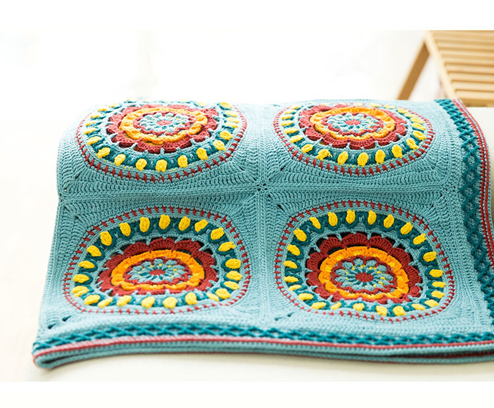 Yarn Mandala Diy Morocco blanke mandala blanket diy handmade cotton yarn | Etsy