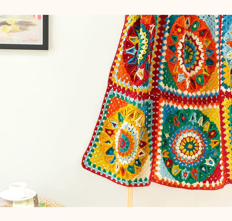 Sands of Time Patchwork Blanket Handmade Diy Woven Cotton Etsy