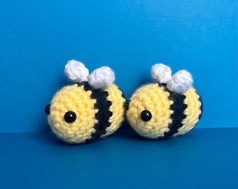 Small Crochet Bee Plushies - Cute Handmade Toy - Bumble Bee Gift