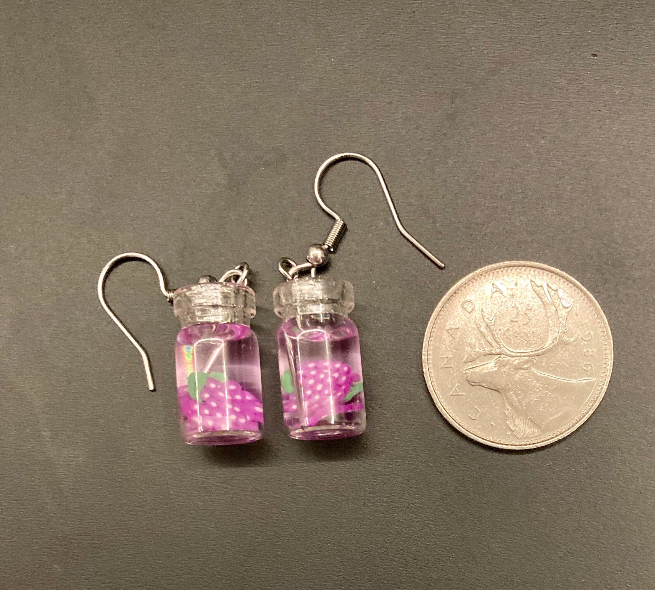 Fruit Juice Earrings Fruity Earrings Drink Dangle Earrings Etsy Canada