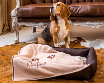 Bestseller Personalize beige blanket for pets/dog, custom name on it blanket on fleece, Cute Modern Washable and luxury rustic cat furniture