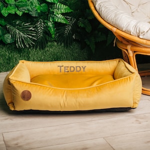 Large dog bed personalized, washable and removable cover, zipper design, dog bed furniture, velvet dog bed, dog gift, pet bed, xs-xxl