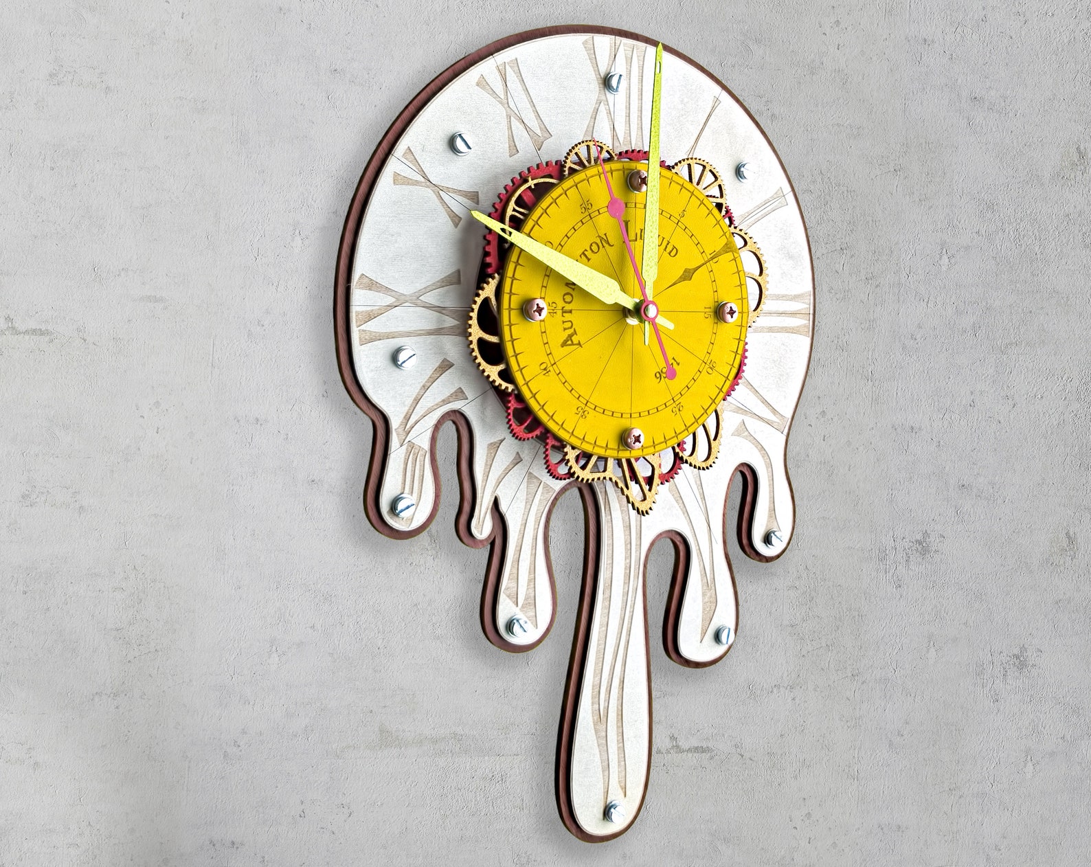 Automaton 1456 Melting Wall Clock Large Surrealism Salvador Etsy