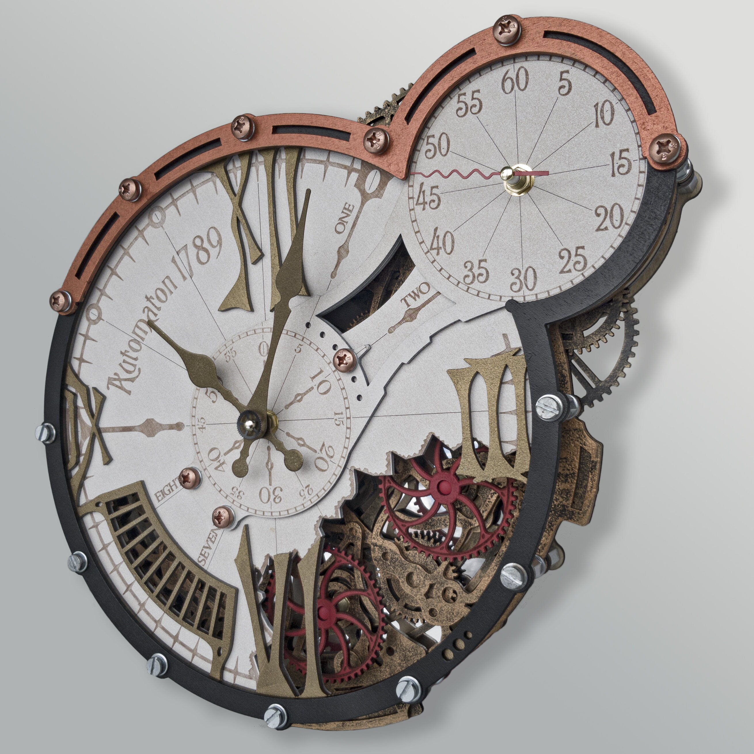 Automaton 1789 Hermitage Wall Clock moving gears wall Etsy