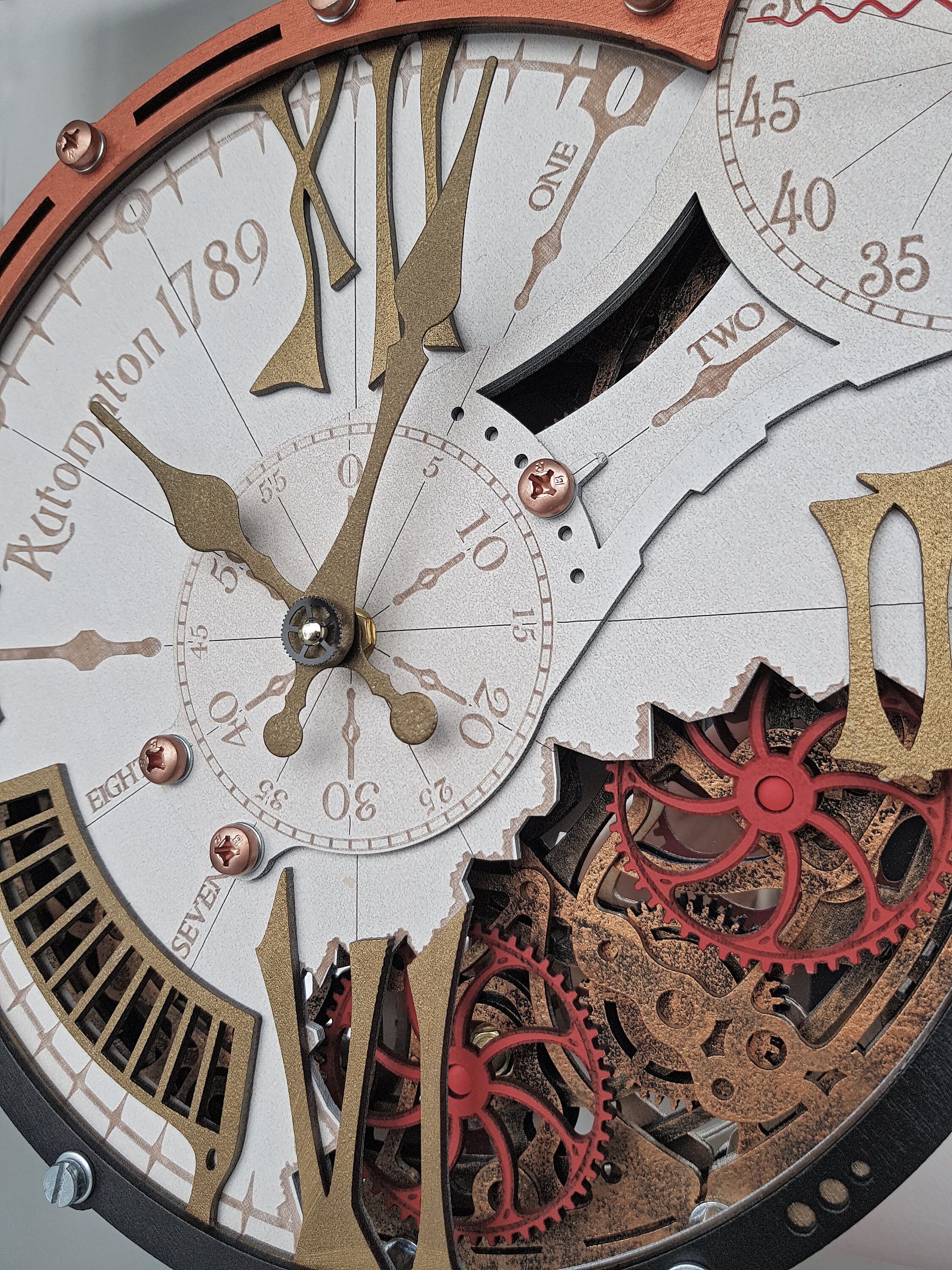 Automaton 1789 Hermitage Wall Clock moving gears wall Etsy