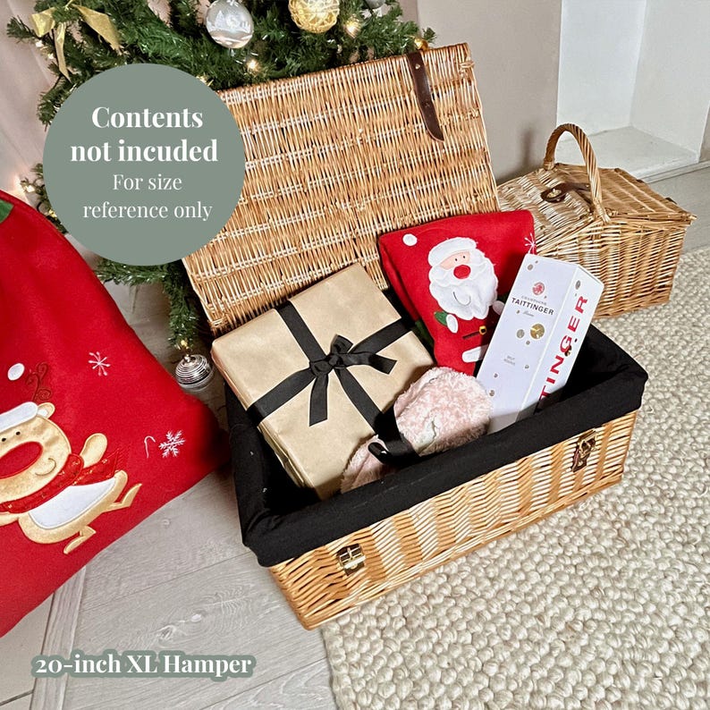 North Pole Christmas Hamper - Personalised Gift for Kids - Christmas Eve Box Gift Basket - Natural Xmas Decoration - Family Keepsake