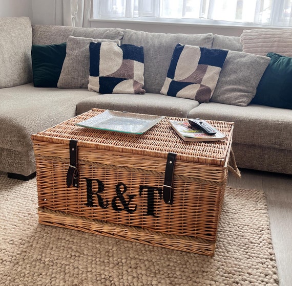 Large basket for under coffee table discount