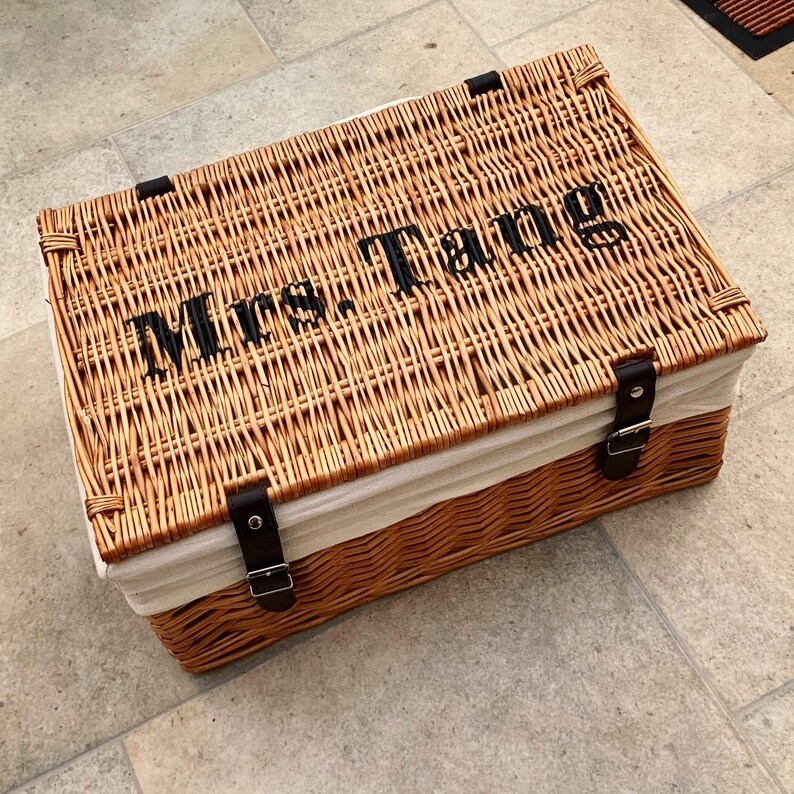 Personalised Hamper Toy Box Wicker Storage Basket Picnic Etsy
