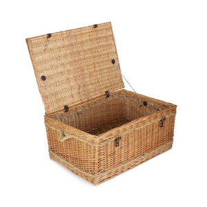 Extra Large Storage Basket With Lid - Wicker Basket Rustic Farmhouse ...