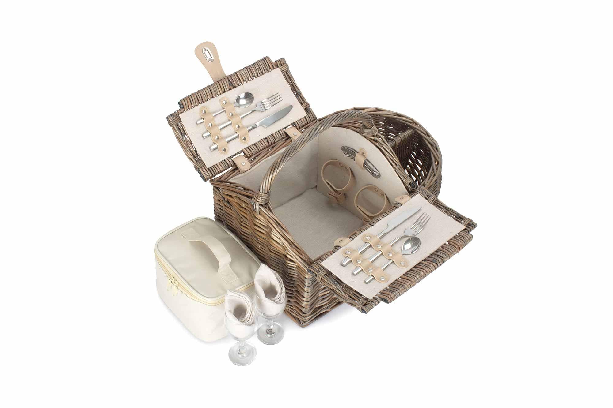 INNO STAGE Picknickkorb Für 2 Personen – Komplettset Mit Decke & Besteck, Perfekt Für Outdoor, Camping & Romantik