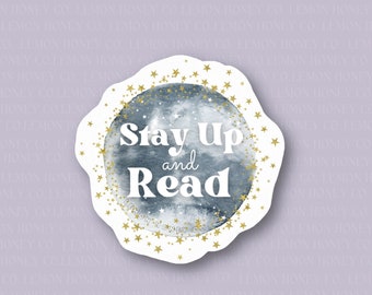 Bookish Sticker Decal | Celestial Galaxy | Dreamy Reading Book Lover Sticker