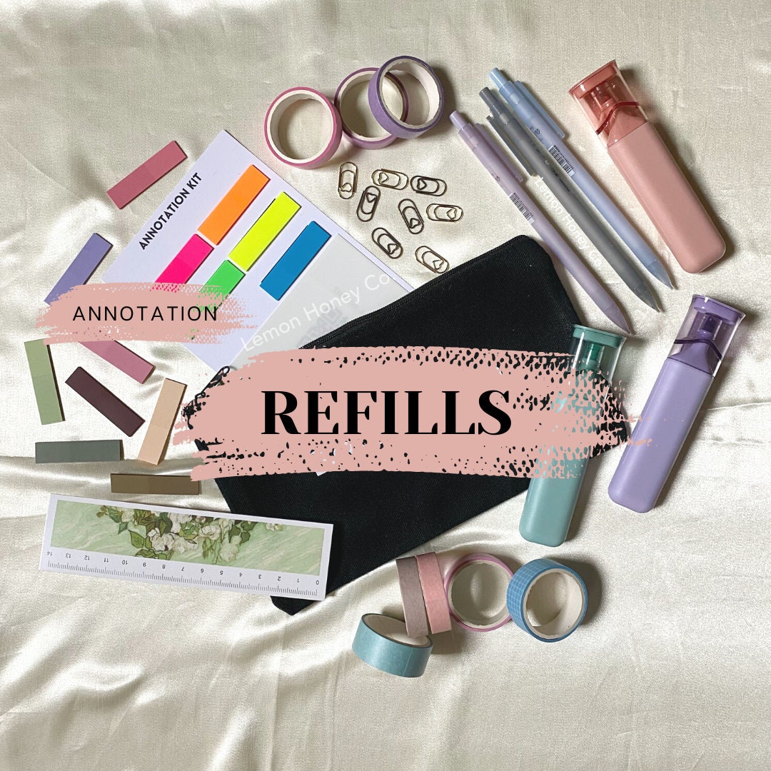 REFILLS for Book Annotation Kits Bookish Annotating Kits Stationery Book  Tabs Booktok Bookstagram Bookish Gifts -  Canada