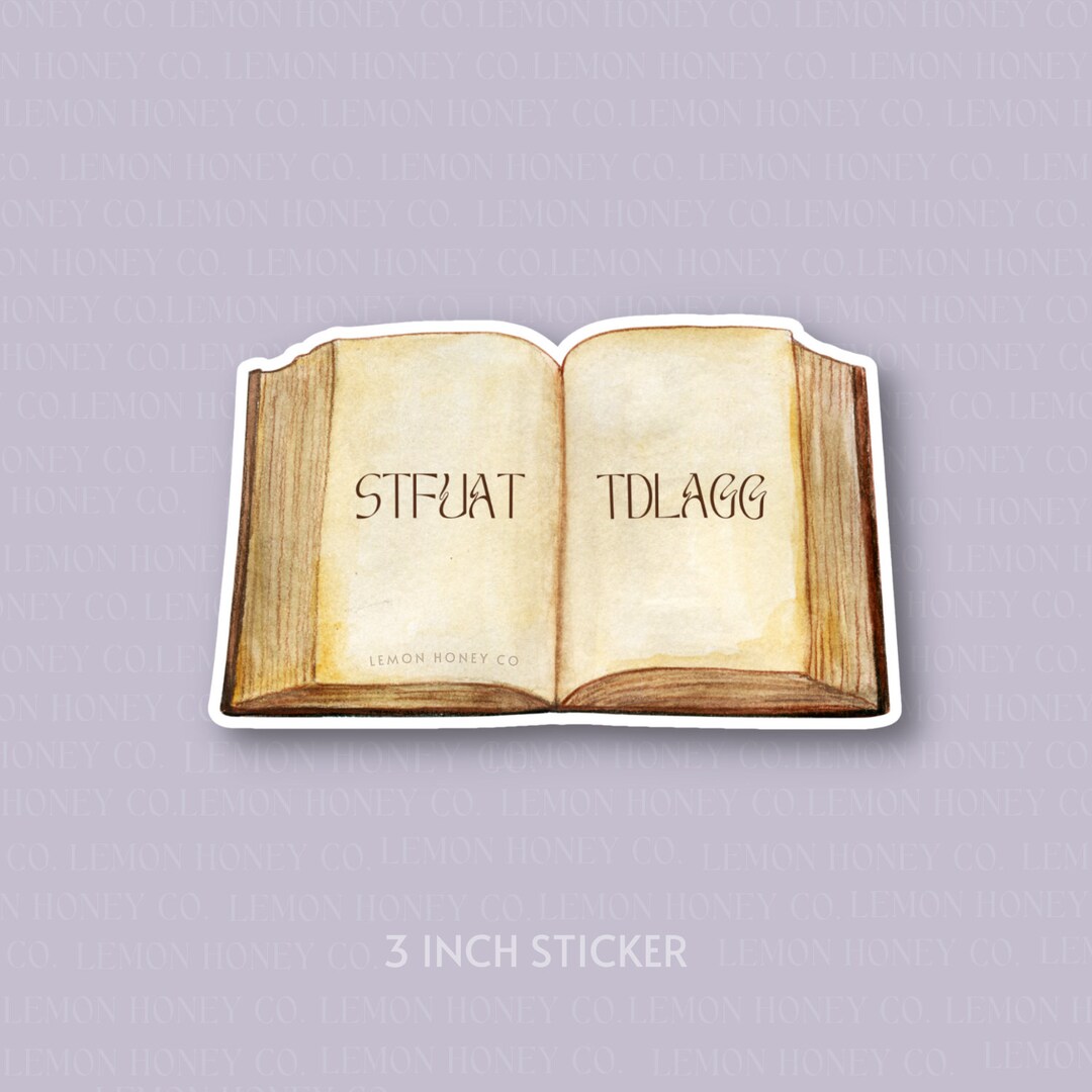 Discreet Sticker STFUATTDLAGG | Bookish Sticker Decal | Discreet Spicy Smutty Reading ...