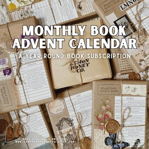 Bookish Advent Calendar / Subscription Box: Blind Date with A Book | 3 Month, 6 Month, or 12 Mon Fantasy, Thrillers, Mystery, YA Fiction