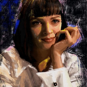 Limited edition NFT Token – Pulp fiction Mia Wallace – Minted - collectible – Pop art & Graffity - ETH Bitcoin blockchain version