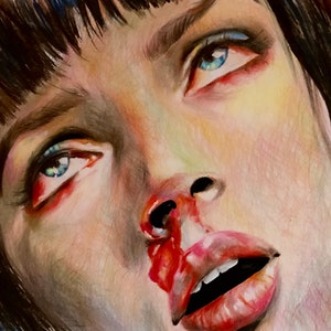 Limited edition NFT Token – Pulp fiction Girl – Minted - collectible – Pop art & Graffity - ETH Bitcoin blockchain version
