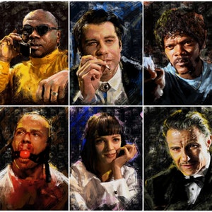 Limited edition 6 x Digital & NFT Token Pulp fiction complete set – Minted collectible – Pop art, Graffity - ETH Bitcoin blockchain version