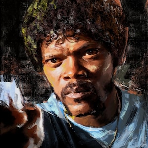Limited edition NFT Token – Pulp fiction Jules Winnfield – Minted - collectible – Pop art & Graffity - ETH Bitcoin blockchain version
