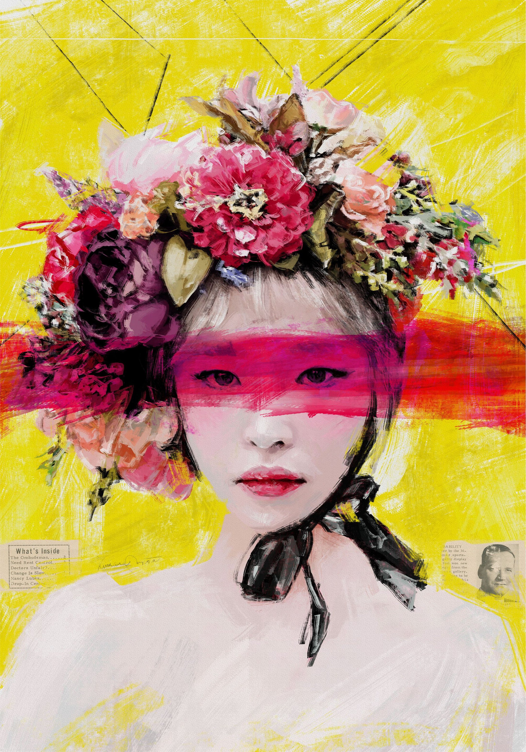 Limited Edition NFT Token – Portrait With Flowers – Minted - Collectible –  Pop Art & Graffity - ETH Bitcoin Blockchain Version - Etsy