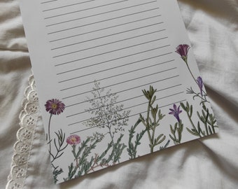 GARDEN Tear Off Lined Pad, To-Do List Writing Pad, Floral Stationery Notepad, Gift for Teachers & Co-Workers