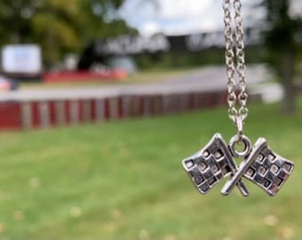 F1, Motorsport, Racing Jewellery, Chequered Flag Charm Jewellery, F1 Necklace, Racing Jewellery, Indy500, BTCC, Touring Cars,