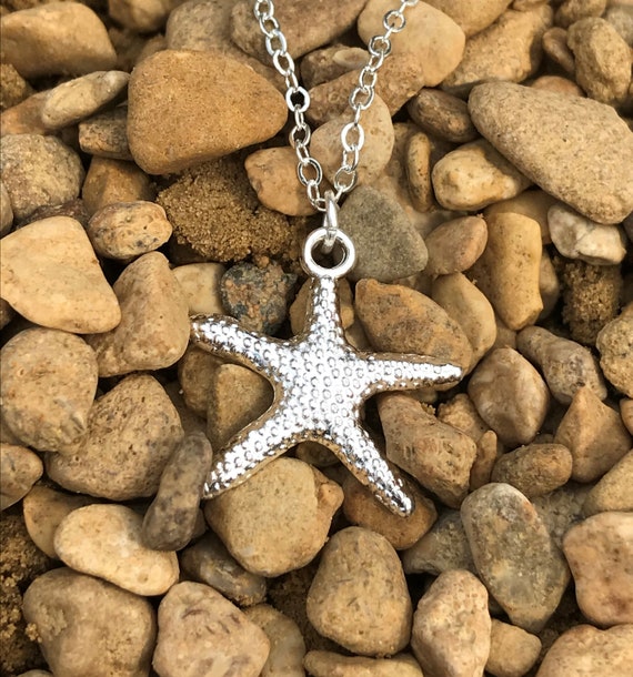 Silver Starfish Charm Necklace, Tropical Jewelry – Fabulous Creations  Jewelry