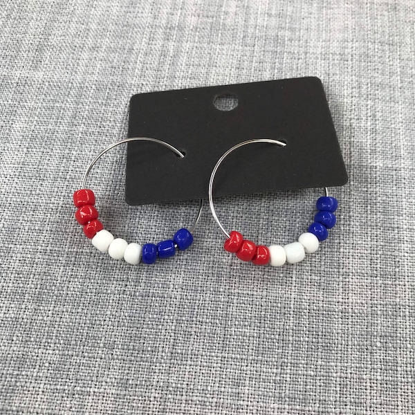 Union Jack Hoop Earrings, Union Jack Earrings, Coronation Hoops, Earrings, Union Jack Coronation Earrings, Earrings, Coronation Jewellery,