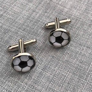 Voetbalmanchetknopen, Manchetknopen, Sieraden, Bruiloftskleding, Formeel, Sportmanchetknopen, Herensieraden, Bruidegoms, Getuige, Werk