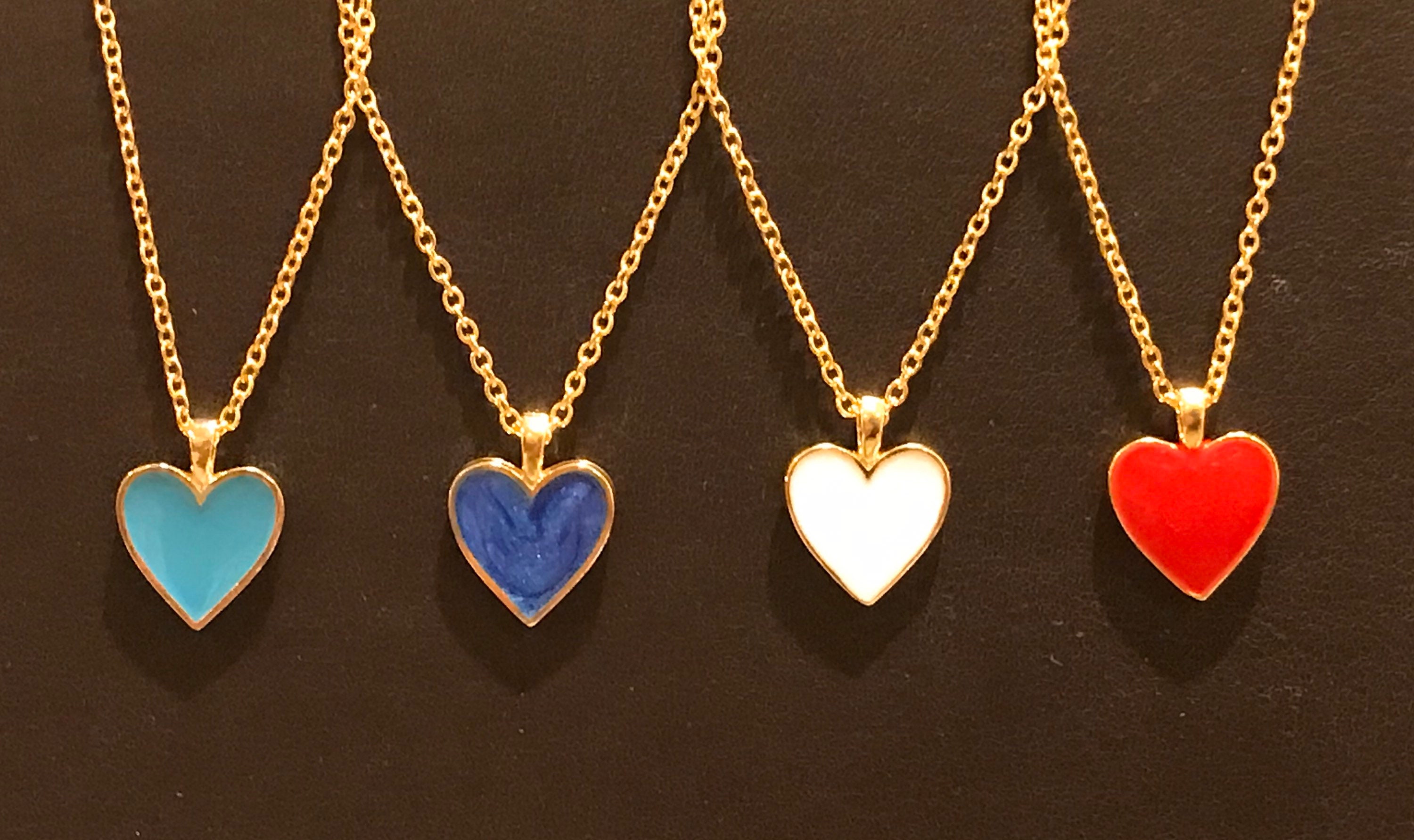 Enamel Heart Necklace – Marie Handmade