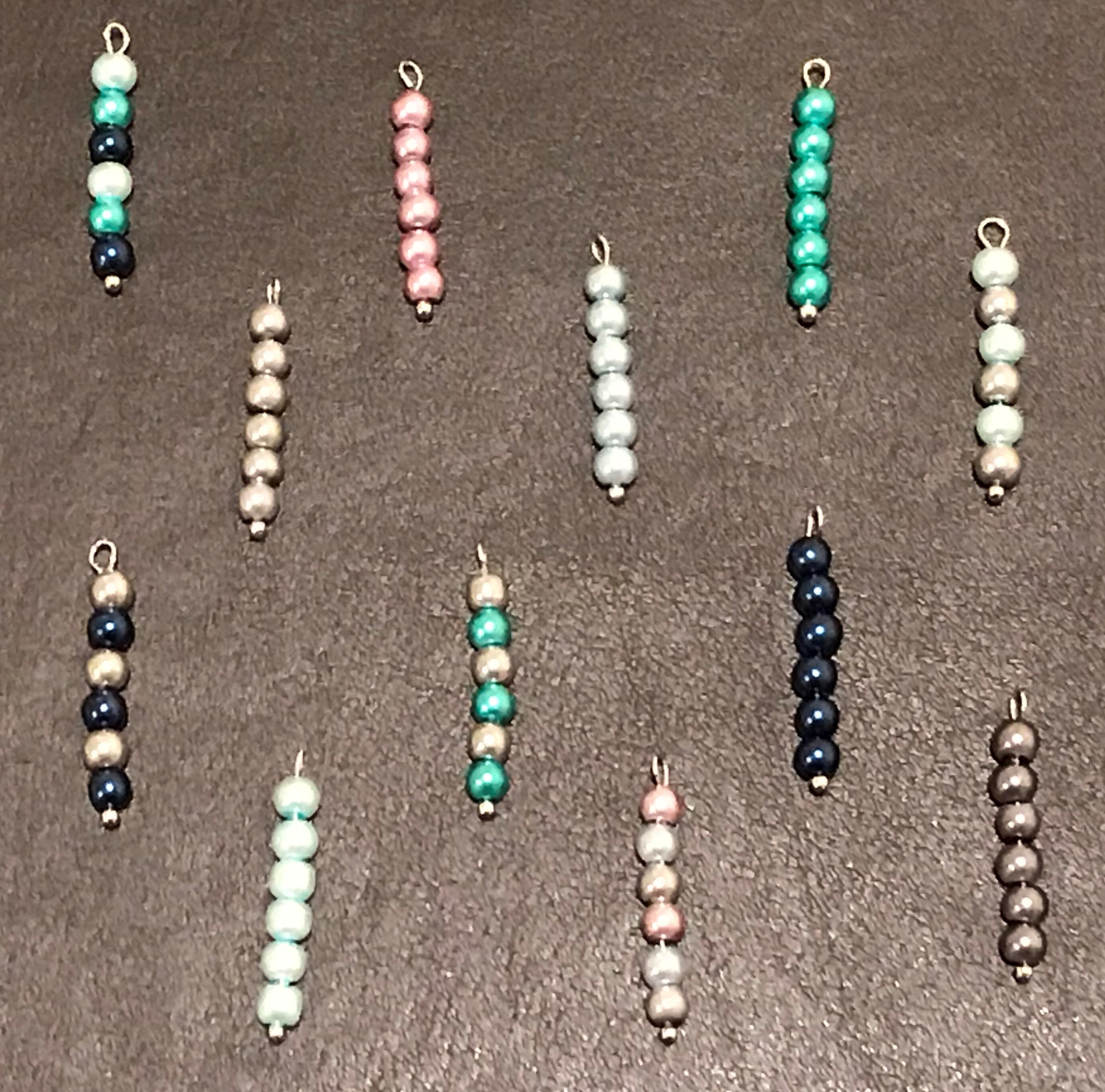 Bead Drop Necklace various colour options available Glass Etsy