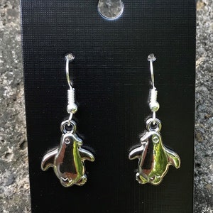 Silver Penguin Necklace and Earring Set, Penguin Necklace, Penguin Earrings, Wildlife Necklace, Penguin, Gift, Christmas, Stocking Fillers