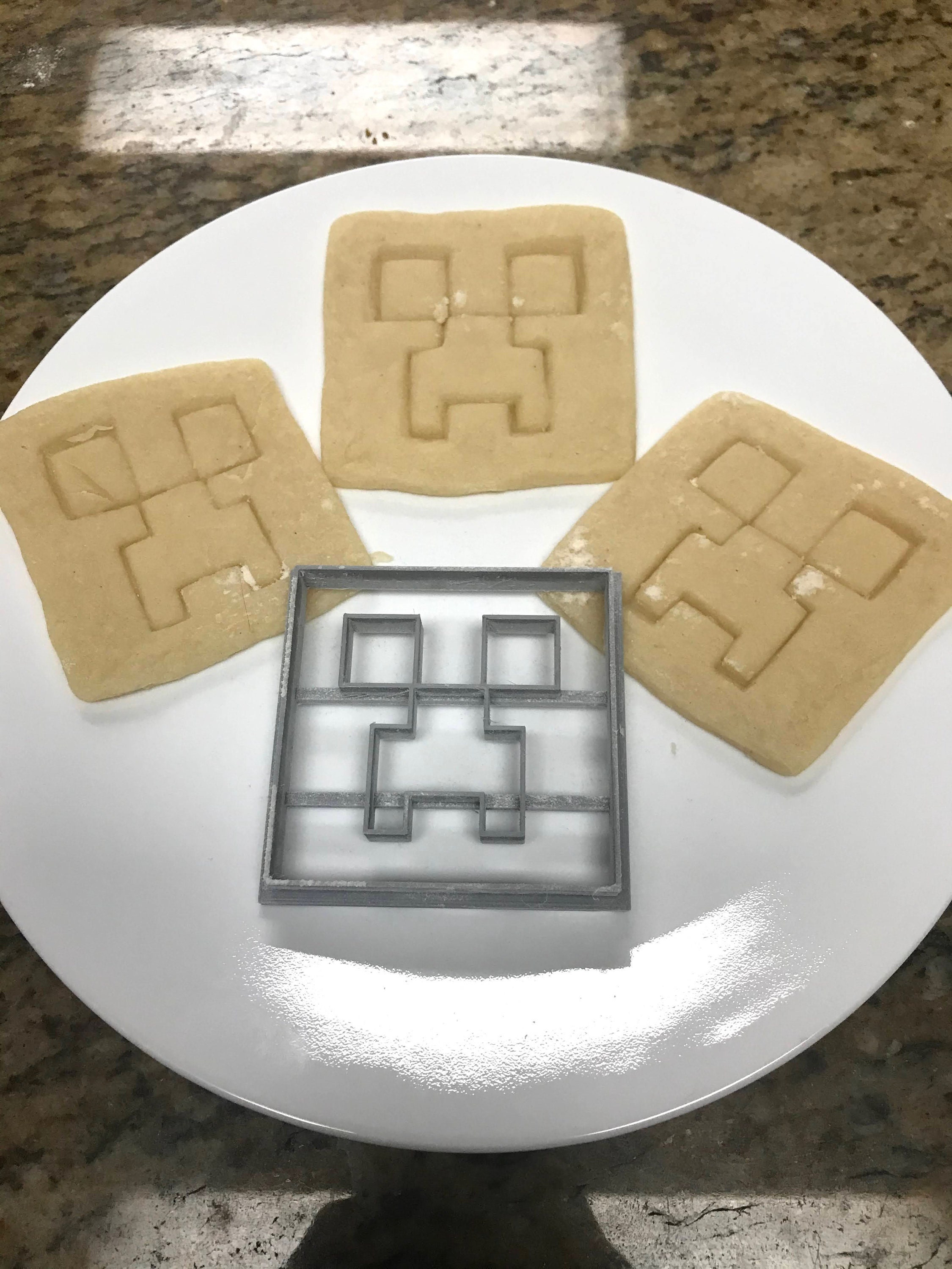 Minecraft Creeper Cookie Cutter Etsy