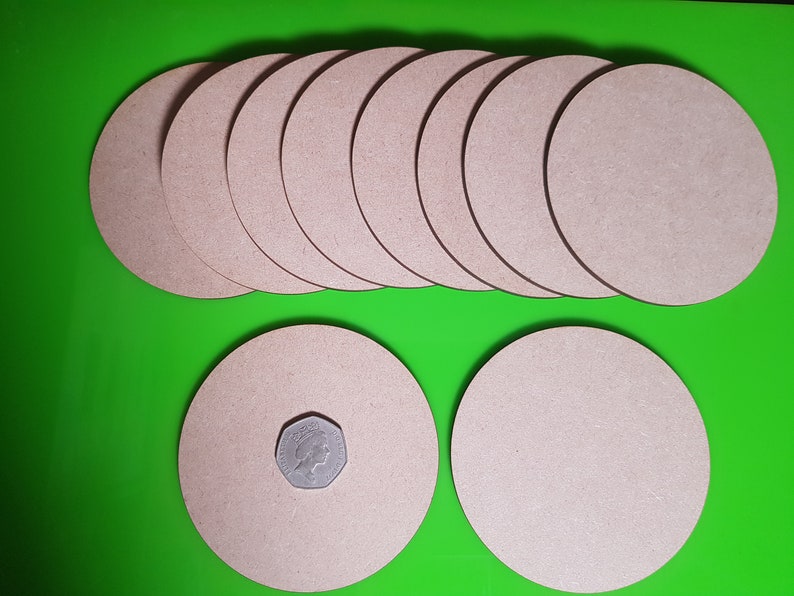 Wooden MDF Plain Coasters 10cm 100mm Craft Blanks CIRCLE Shape Etsy