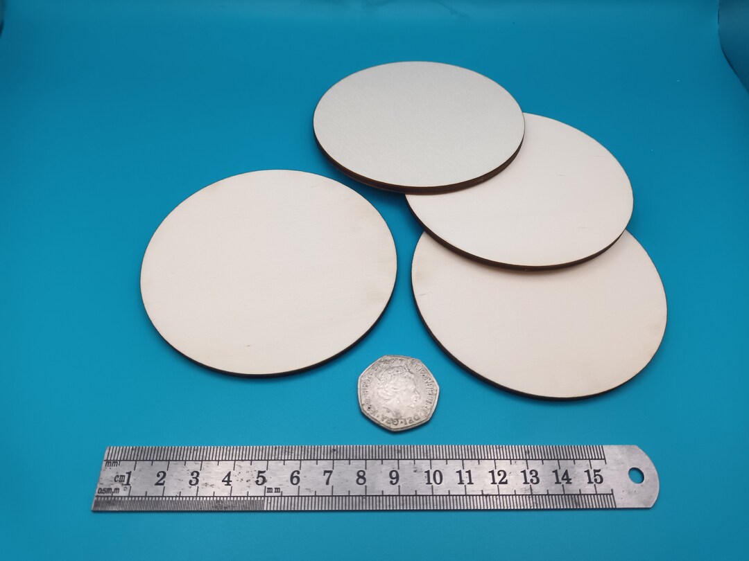 5cm/50mm CRCLES PLY 4mm Thck Craft Shapes Wood DY Dsc Plaque Wth