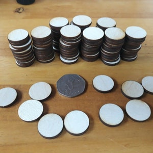 100x 20 mm/2 cm formas de círculos de madera para manualidades, decoración de madera para bricolaje, placa de disco