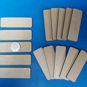 15x rectangle craft blank shape 9 x 3cm ply wood plaque sign pyrography