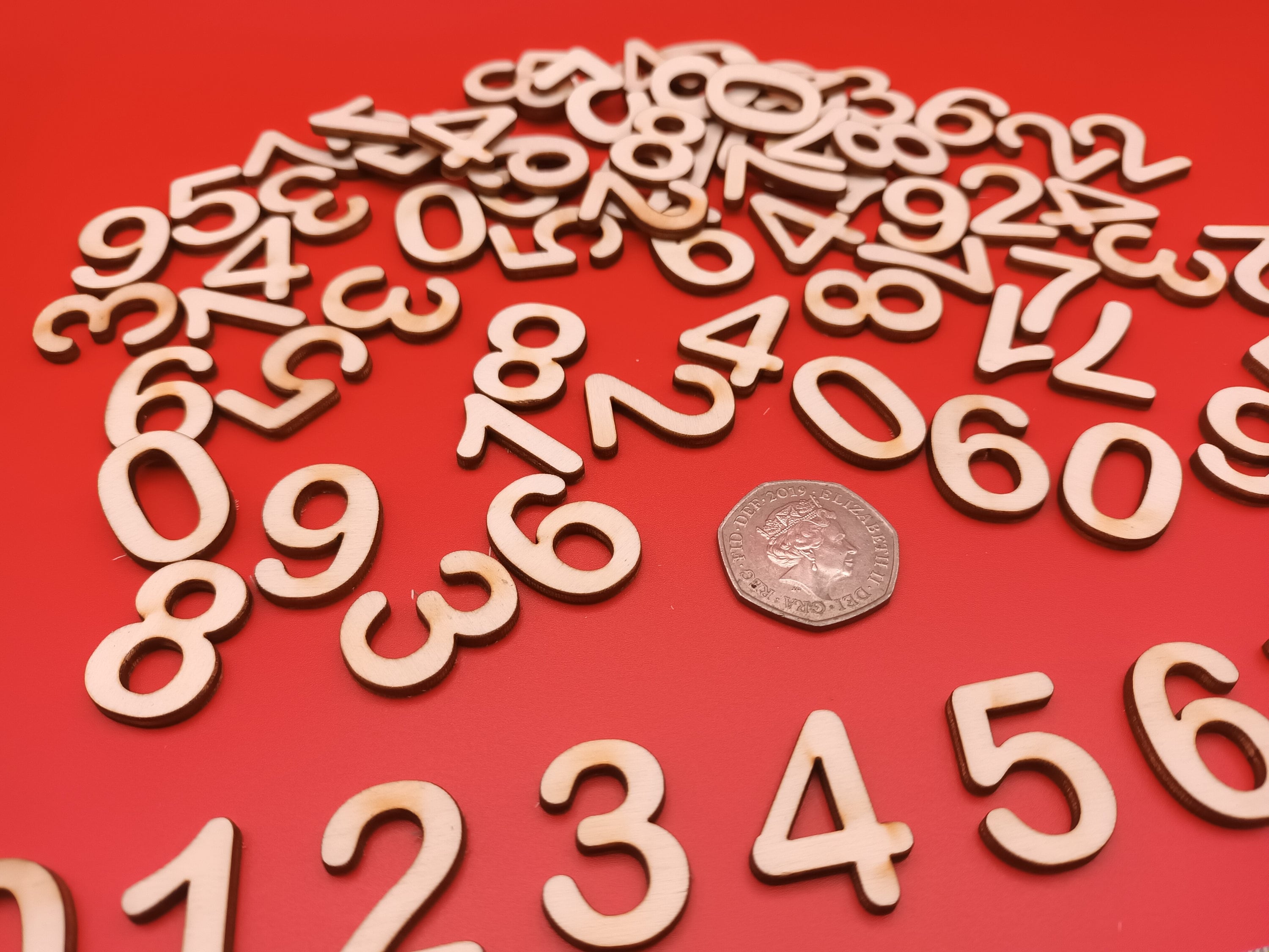 Wooden NUMBERS Sets Pack Craft Wedding Card Making Number Craft 24mm ...