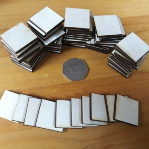 60x 25mm/2.5cm wooden square craft shapes wood diy decoration plaque