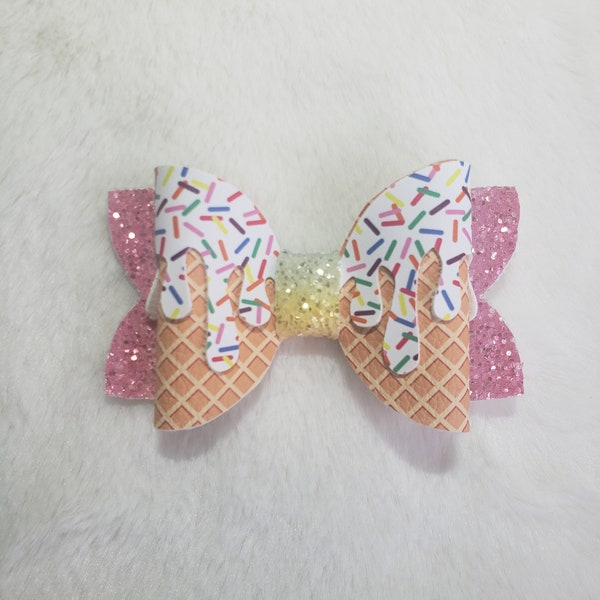 Ice cream hair bow