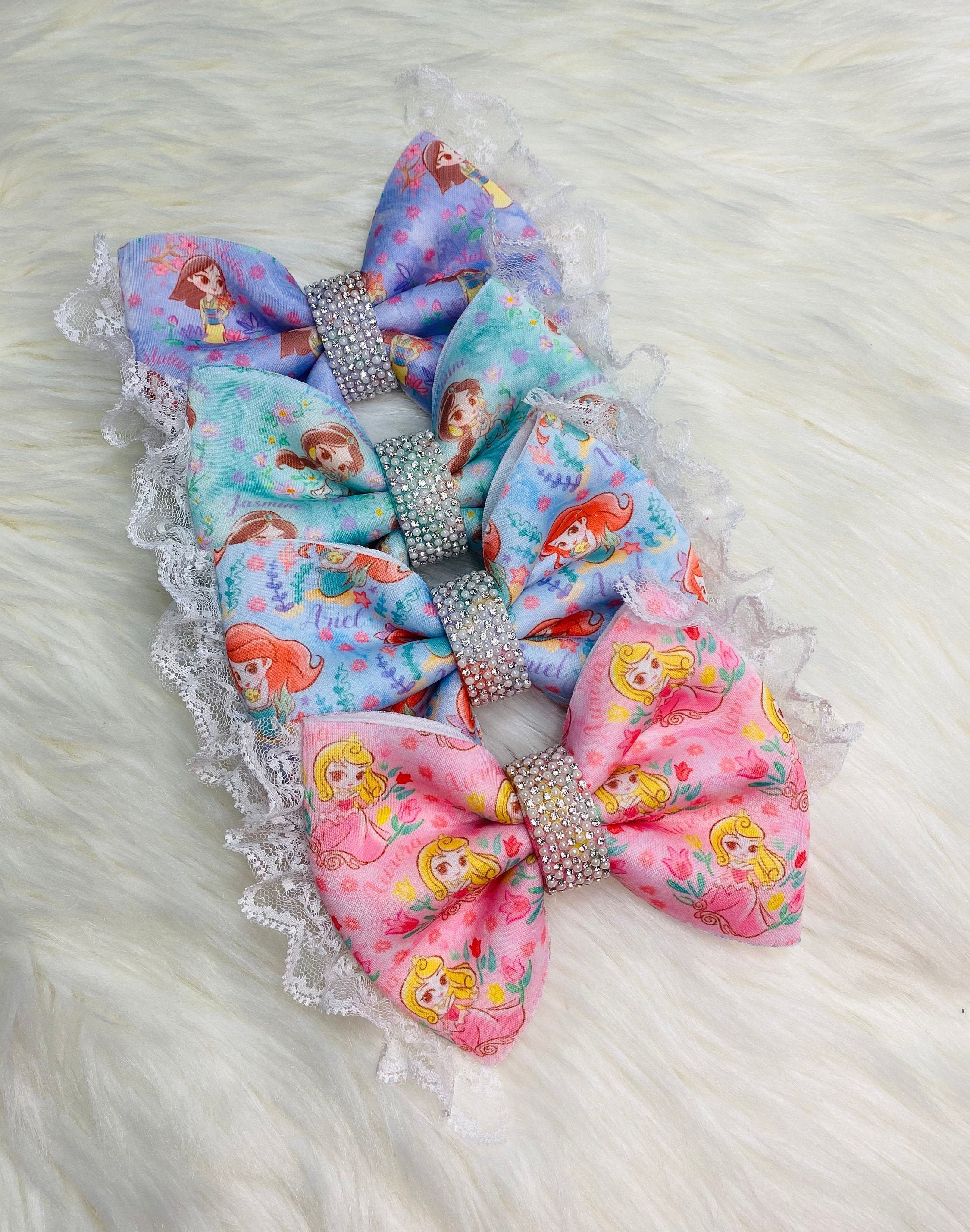 Princess Bling 5" Puff Bow - Etsy