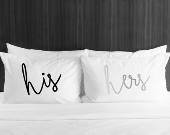 His hers pillowcases | Etsy His hers pillowcases | Etsy
