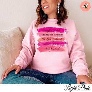 Kingdom Girl Sweatshirt, Faith Sweatshirt, Ladies Pullover, Christian Gift, Daughter Of God Sweater, Religious Gift Ideas, Redeemed Sweater