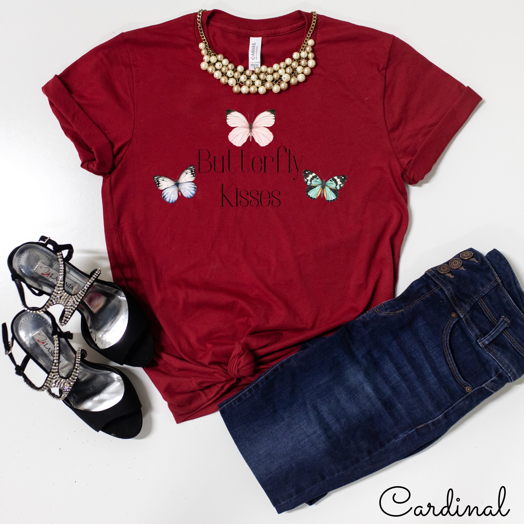 Butterfly Kisses Shirt Graphic Tee Thoughtful Gift Easter Etsy